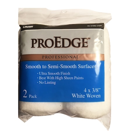 Linzer Linzer ProEdge Woven 4 in. W X 3/8 in. Trim Paint Roller Cover 2 pk RS 101382 0400